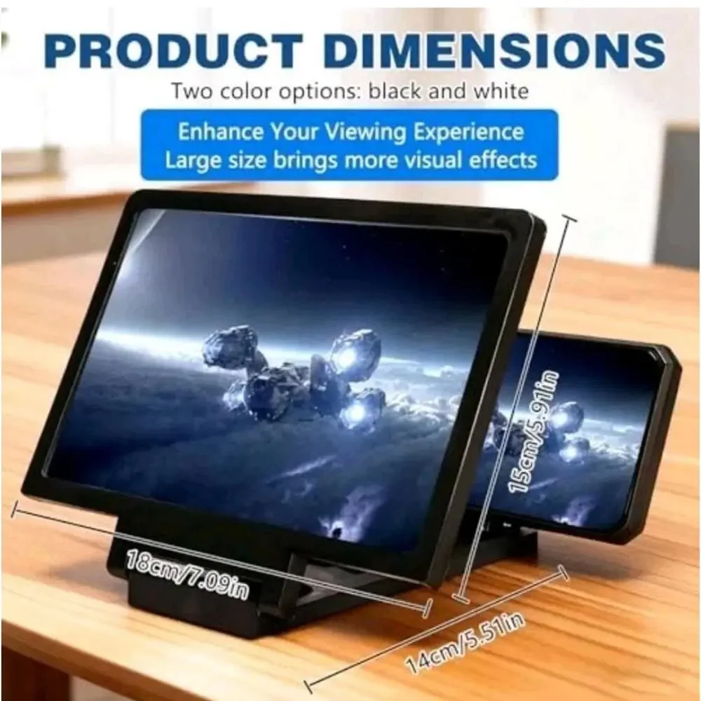 Big Screen Phone Magnifier,3D HD Mobile Phone Magnifier Projector Screen